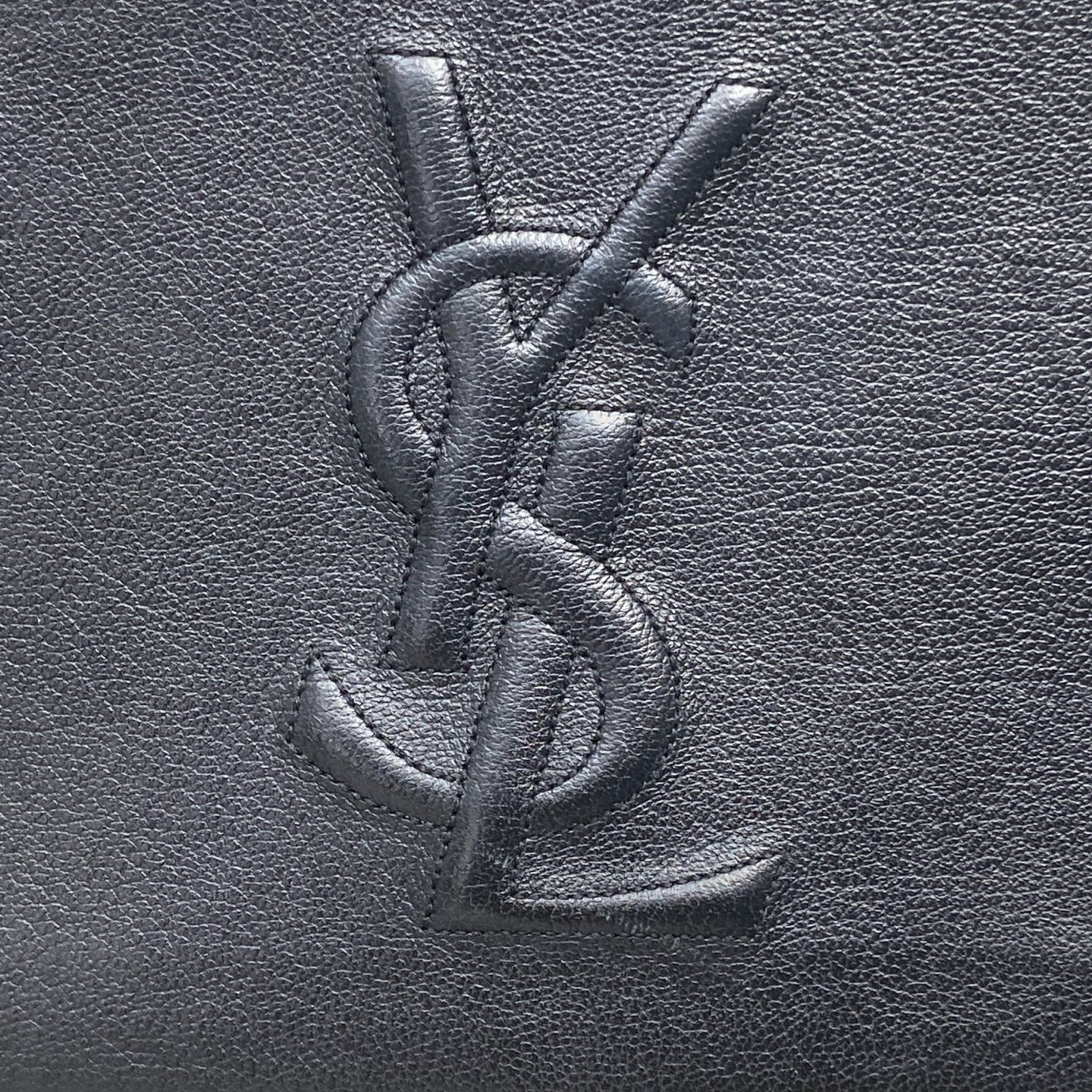 Pre-owned Certified YSL Saint Laurent Clutch in Black Calfskin, w/ dust bag
