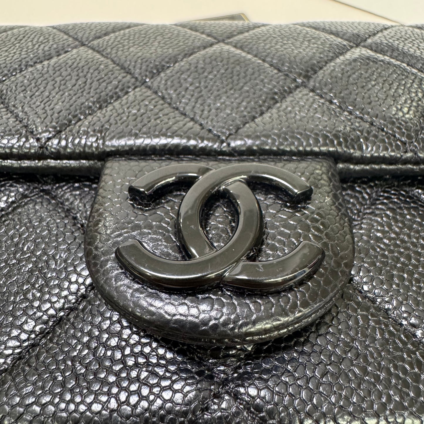 Pre-owned Certified Chanel Incognito Mini Square So Black Caviar Leather, 2020, w/ Full Set - Chanel card, box, dust bag