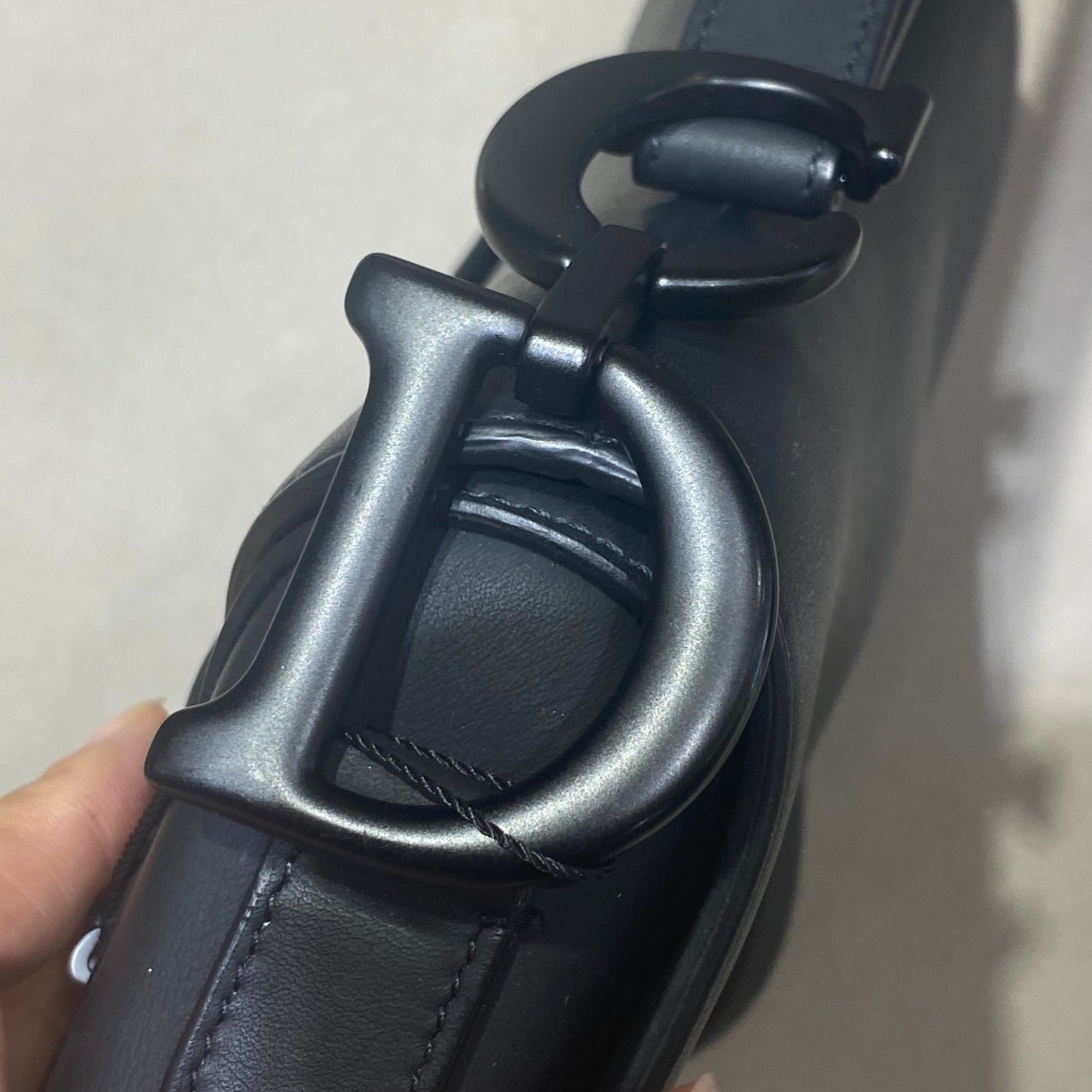 Pre-owned Certified Dior Saddle Medium So Black Matte Calfskin, 2022, w/ dust bag
