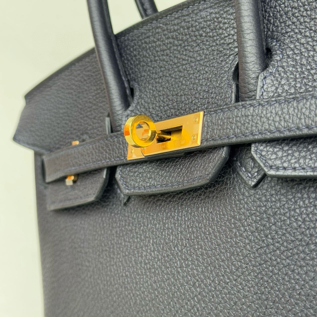 Pre-owned Certified Hermes Birkin 25 in Caban 3Y Togo Leather with Rose Golden Hardware, 2023, w/ Full Set with tags
